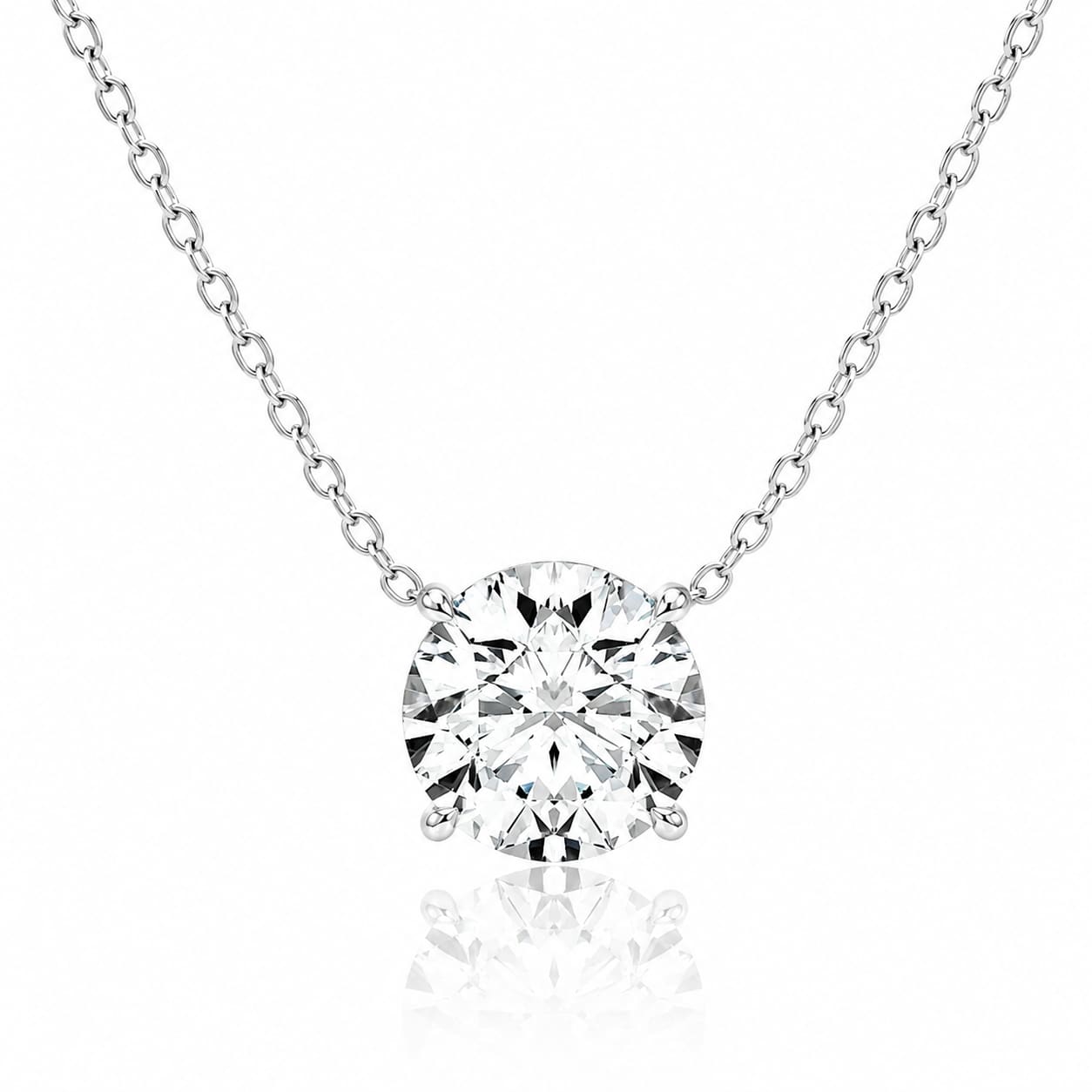 Round Brilliant Solitaire Pendant